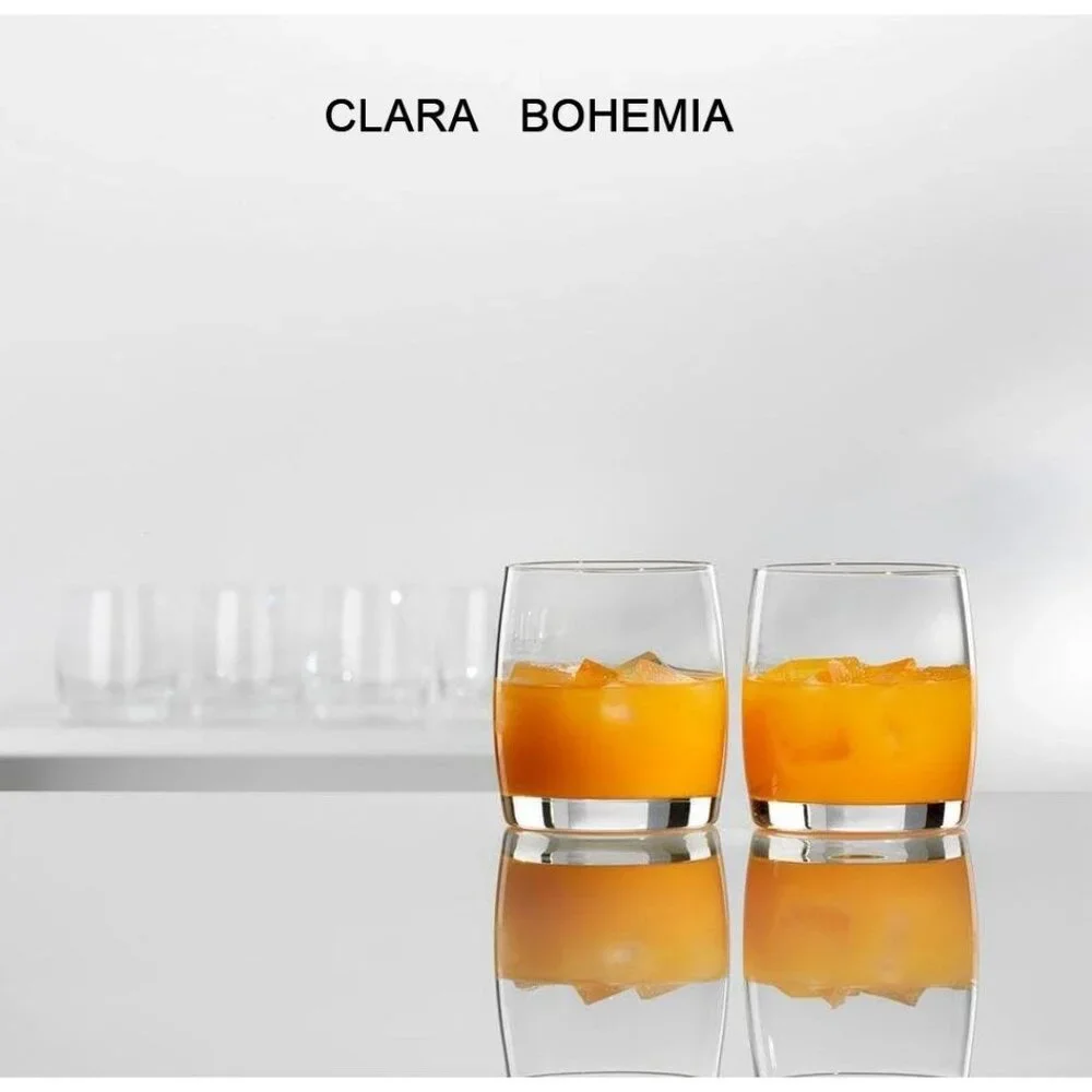 2pc Bohemia Cristal Clara Tumbler
